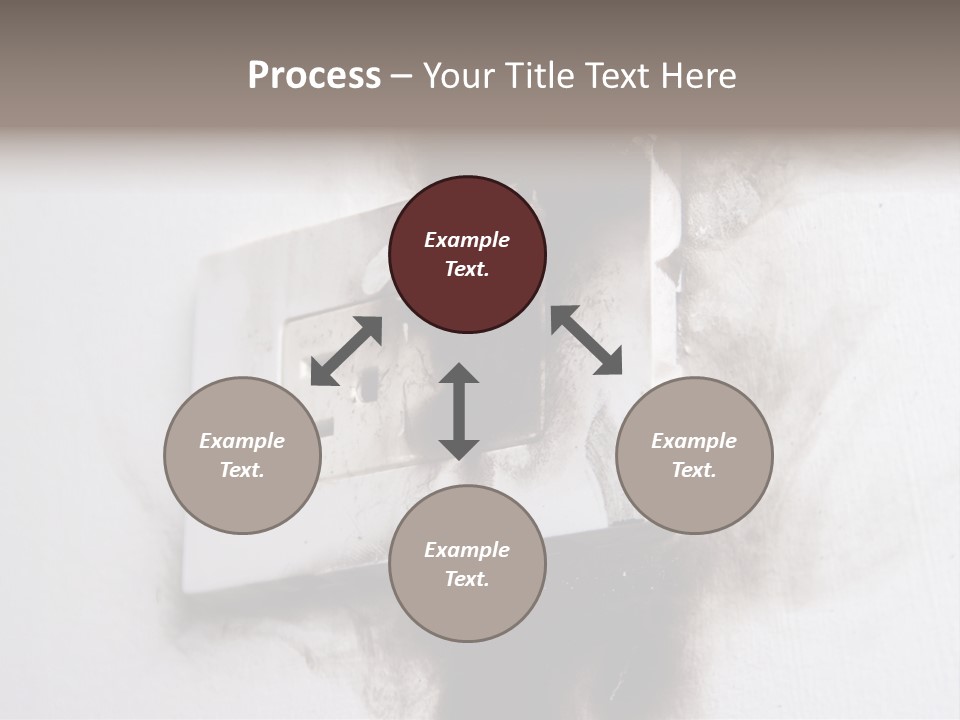 A Light Switch With Black Smoke Coming Out Of It PowerPoint Template