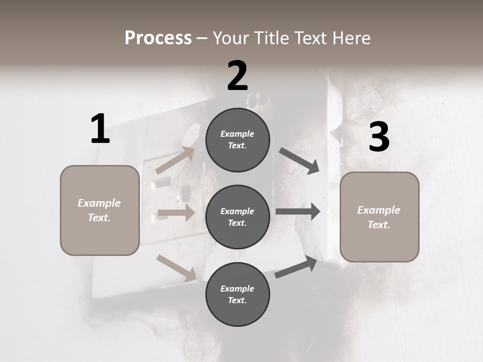 A Light Switch With Black Smoke Coming Out Of It PowerPoint Template