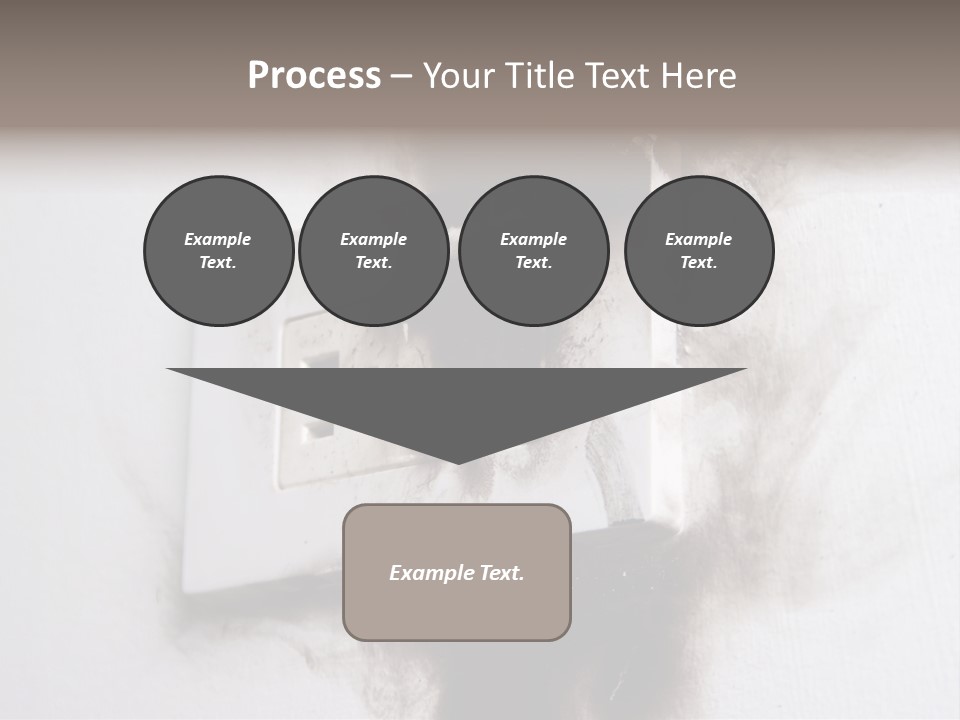 A Light Switch With Black Smoke Coming Out Of It PowerPoint Template