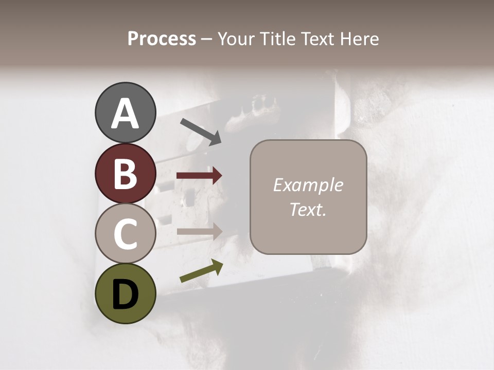 A Light Switch With Black Smoke Coming Out Of It PowerPoint Template