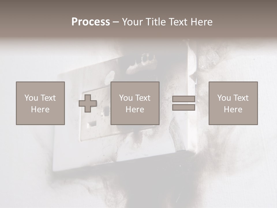 A Light Switch With Black Smoke Coming Out Of It PowerPoint Template