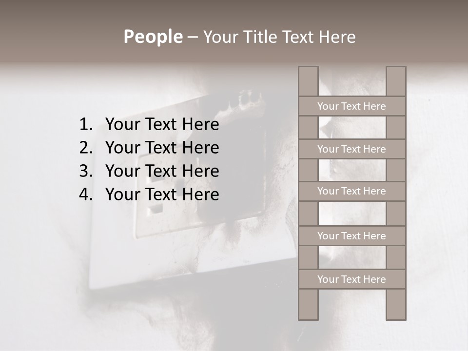 A Light Switch With Black Smoke Coming Out Of It PowerPoint Template