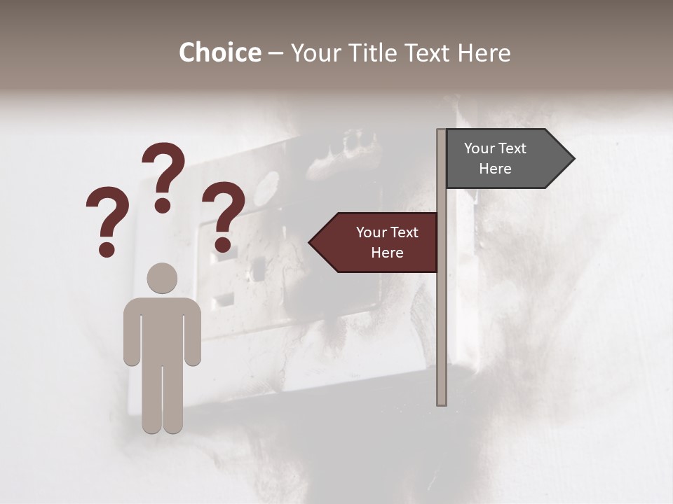 A Light Switch With Black Smoke Coming Out Of It PowerPoint Template