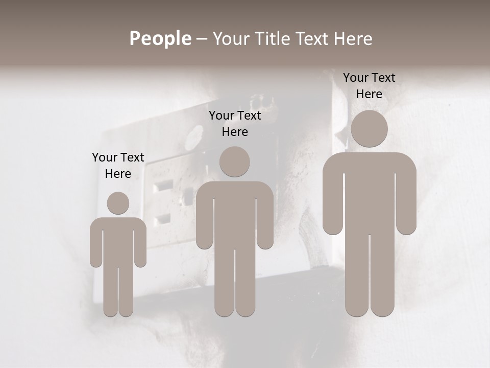 A Light Switch With Black Smoke Coming Out Of It PowerPoint Template