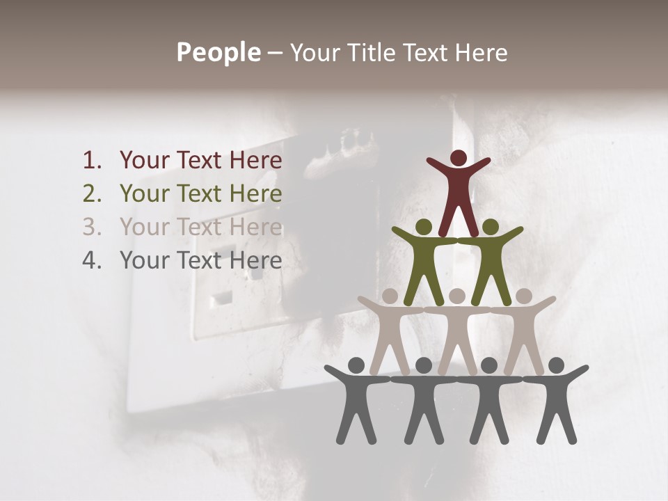 A Light Switch With Black Smoke Coming Out Of It PowerPoint Template