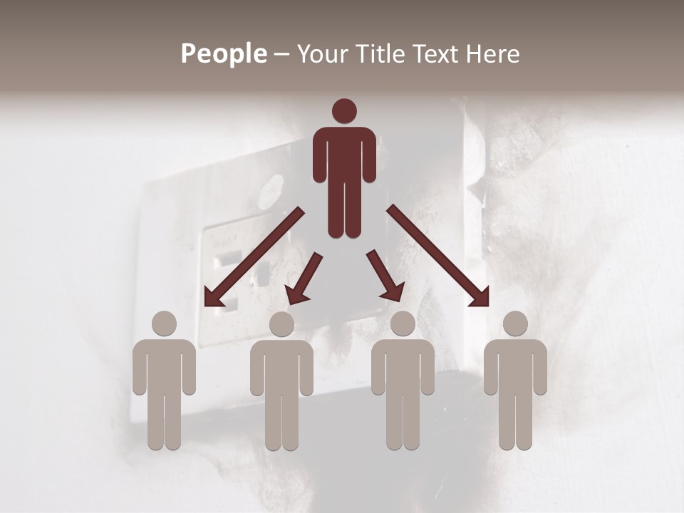 A Light Switch With Black Smoke Coming Out Of It PowerPoint Template