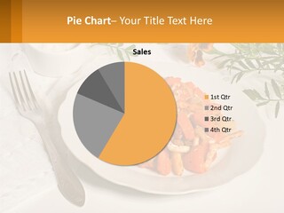 A Plate Of Food On A Table With A Fork PowerPoint Template