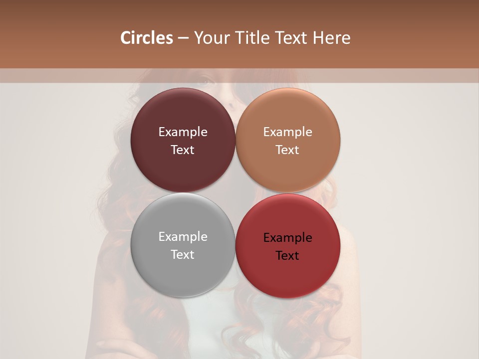 A Woman With Red Hair Is Posing For A Picture PowerPoint Template