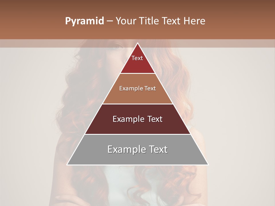 A Woman With Red Hair Is Posing For A Picture PowerPoint Template