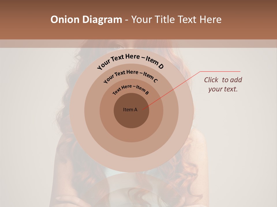 A Woman With Red Hair Is Posing For A Picture PowerPoint Template