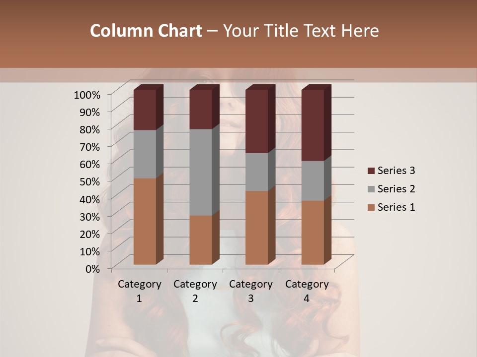 A Woman With Red Hair Is Posing For A Picture PowerPoint Template