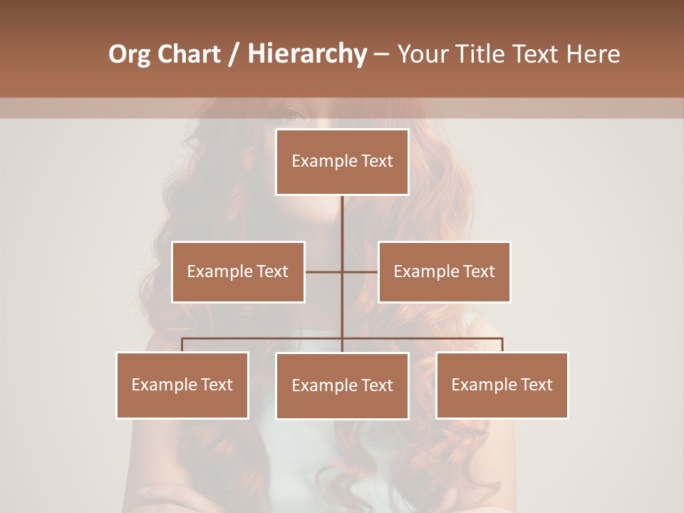 A Woman With Red Hair Is Posing For A Picture PowerPoint Template