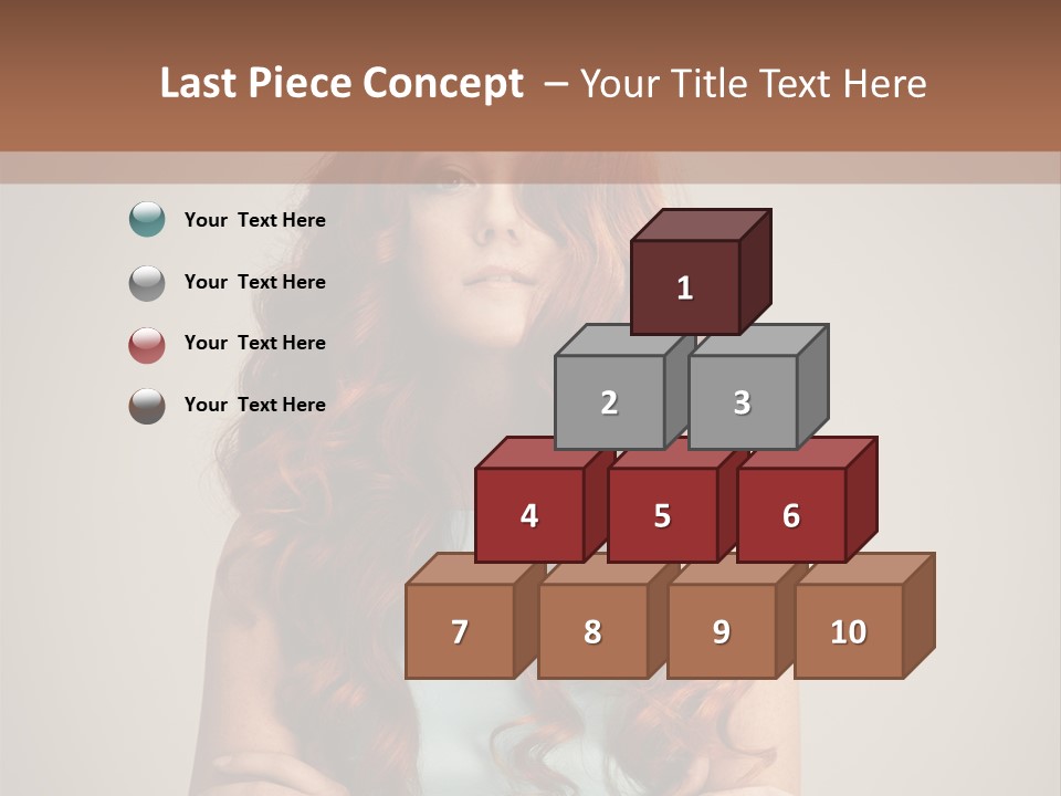 A Woman With Red Hair Is Posing For A Picture PowerPoint Template