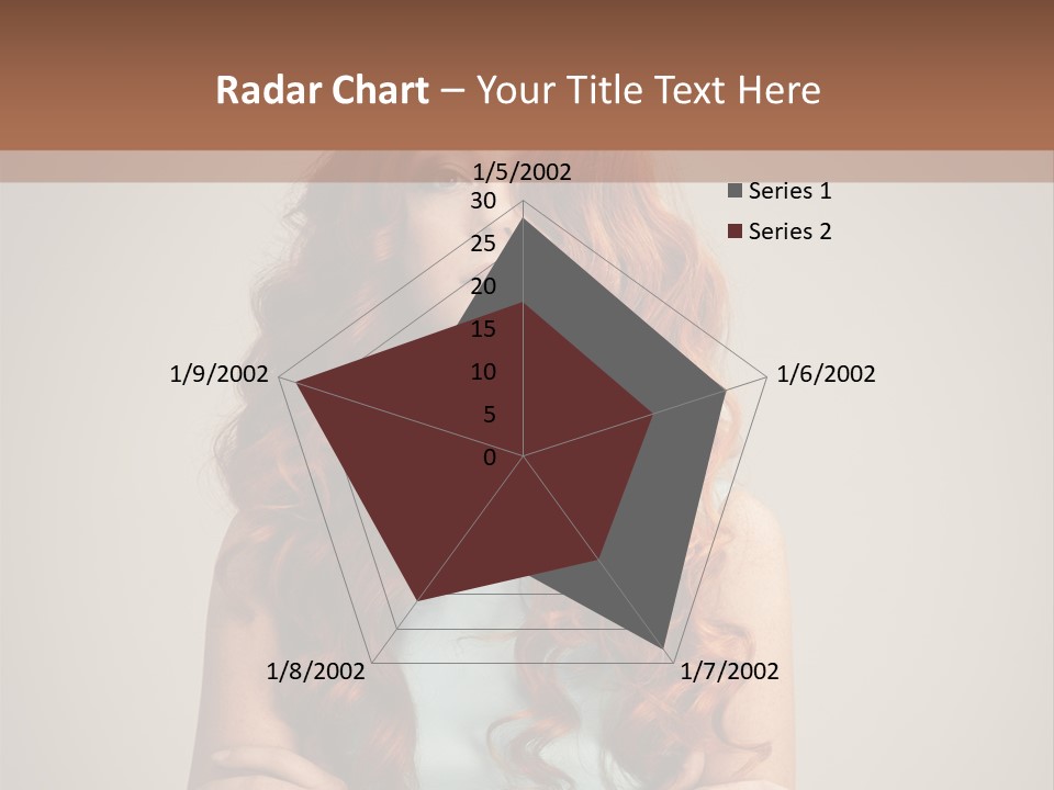 A Woman With Red Hair Is Posing For A Picture PowerPoint Template