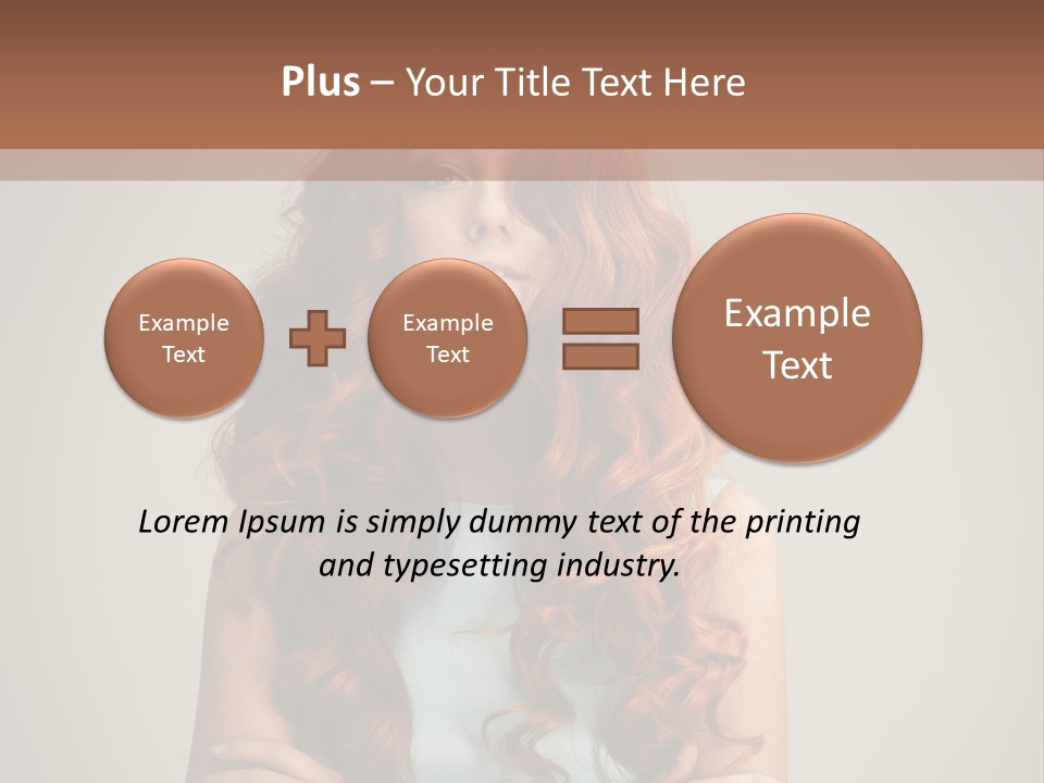 A Woman With Red Hair Is Posing For A Picture PowerPoint Template