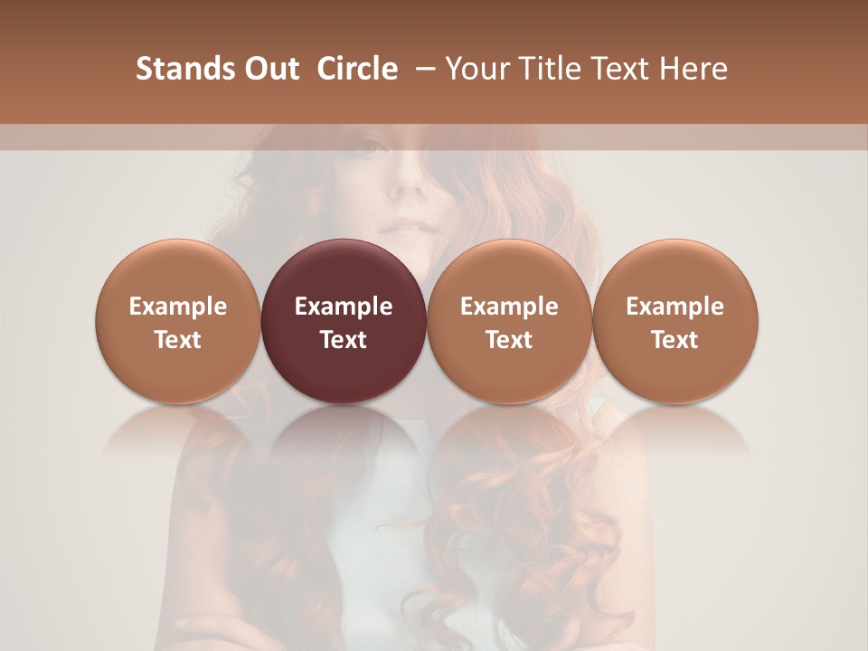 A Woman With Red Hair Is Posing For A Picture PowerPoint Template