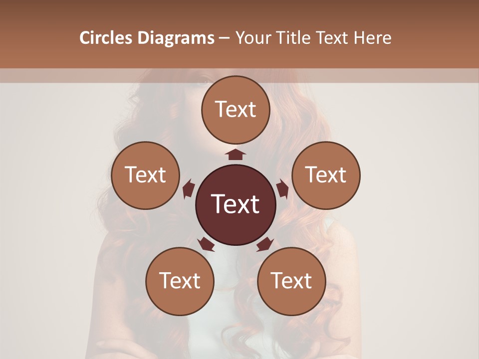 A Woman With Red Hair Is Posing For A Picture PowerPoint Template