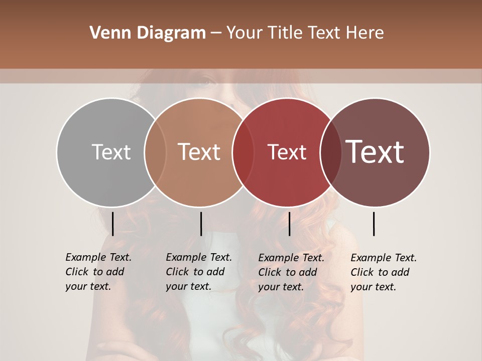 A Woman With Red Hair Is Posing For A Picture PowerPoint Template