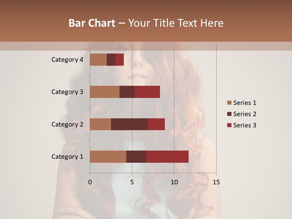 A Woman With Red Hair Is Posing For A Picture PowerPoint Template
