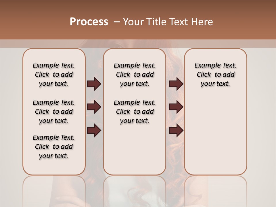 A Woman With Red Hair Is Posing For A Picture PowerPoint Template
