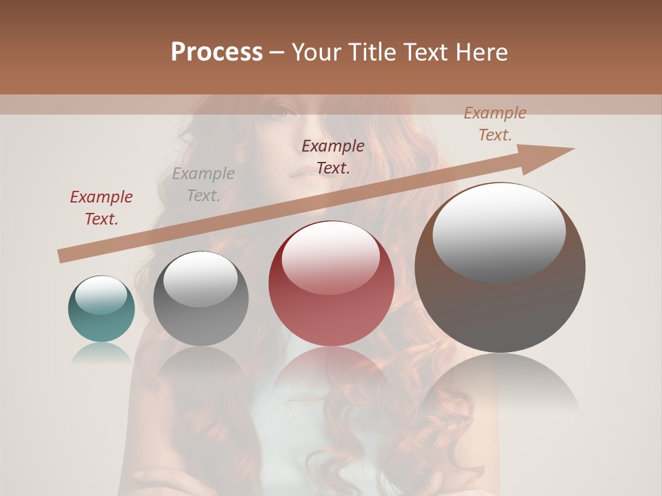 A Woman With Red Hair Is Posing For A Picture PowerPoint Template