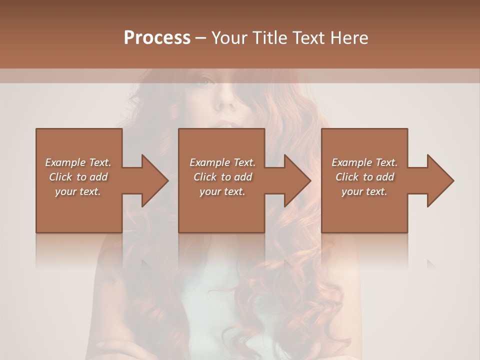 A Woman With Red Hair Is Posing For A Picture PowerPoint Template