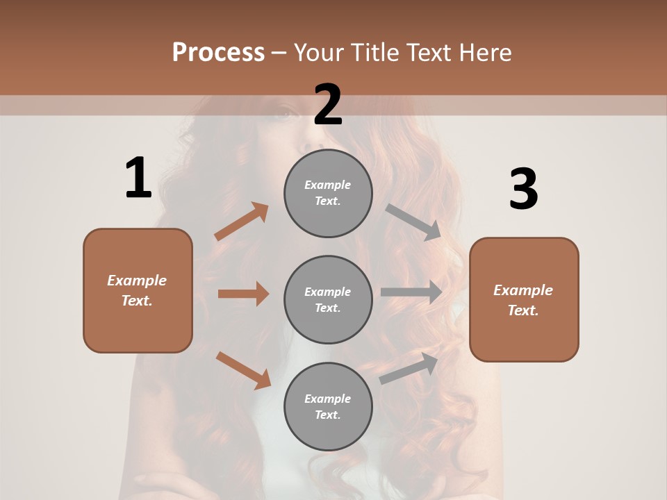 A Woman With Red Hair Is Posing For A Picture PowerPoint Template