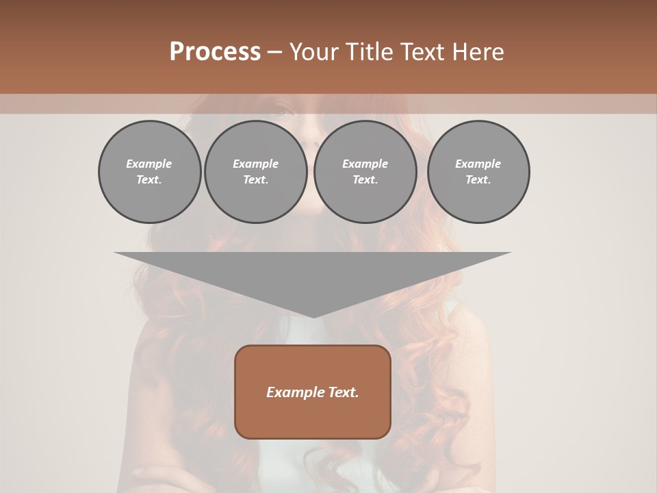 A Woman With Red Hair Is Posing For A Picture PowerPoint Template