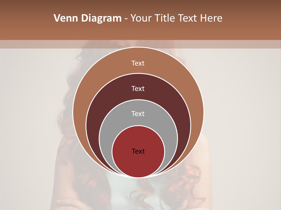 A Woman With Red Hair Is Posing For A Picture PowerPoint Template