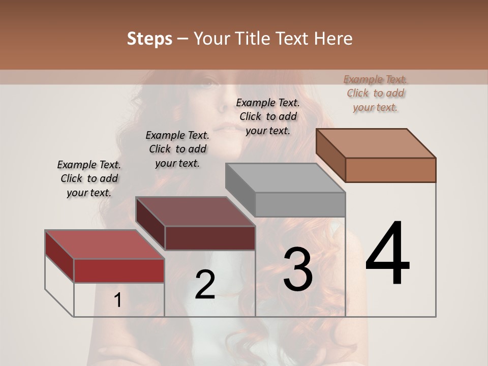 A Woman With Red Hair Is Posing For A Picture PowerPoint Template