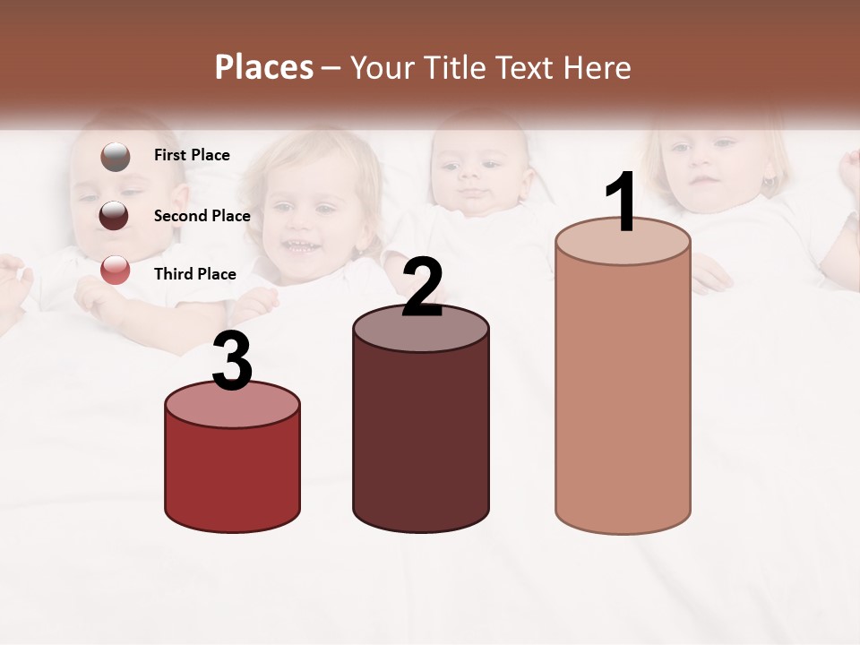 A Group Of Children Laying In Bed With White Sheets PowerPoint Template