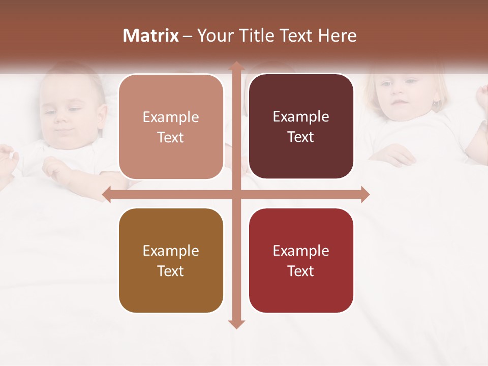 A Group Of Children Laying In Bed With White Sheets PowerPoint Template