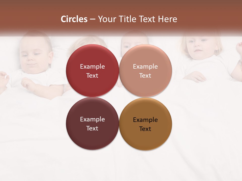 A Group Of Children Laying In Bed With White Sheets PowerPoint Template