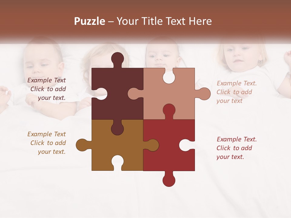 A Group Of Children Laying In Bed With White Sheets PowerPoint Template