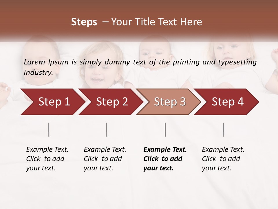 A Group Of Children Laying In Bed With White Sheets PowerPoint Template