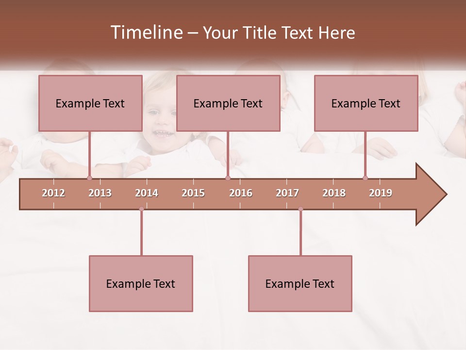 A Group Of Children Laying In Bed With White Sheets PowerPoint Template