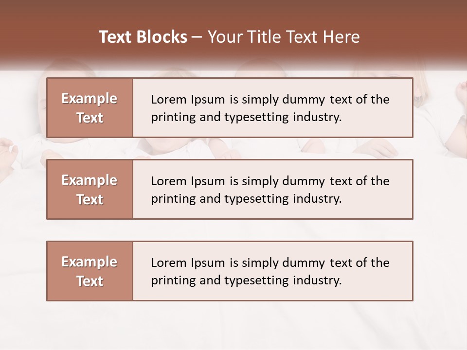 A Group Of Children Laying In Bed With White Sheets PowerPoint Template