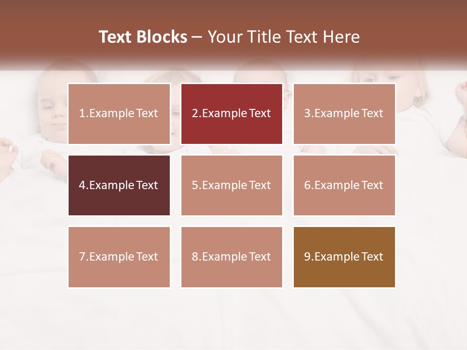 A Group Of Children Laying In Bed With White Sheets PowerPoint Template