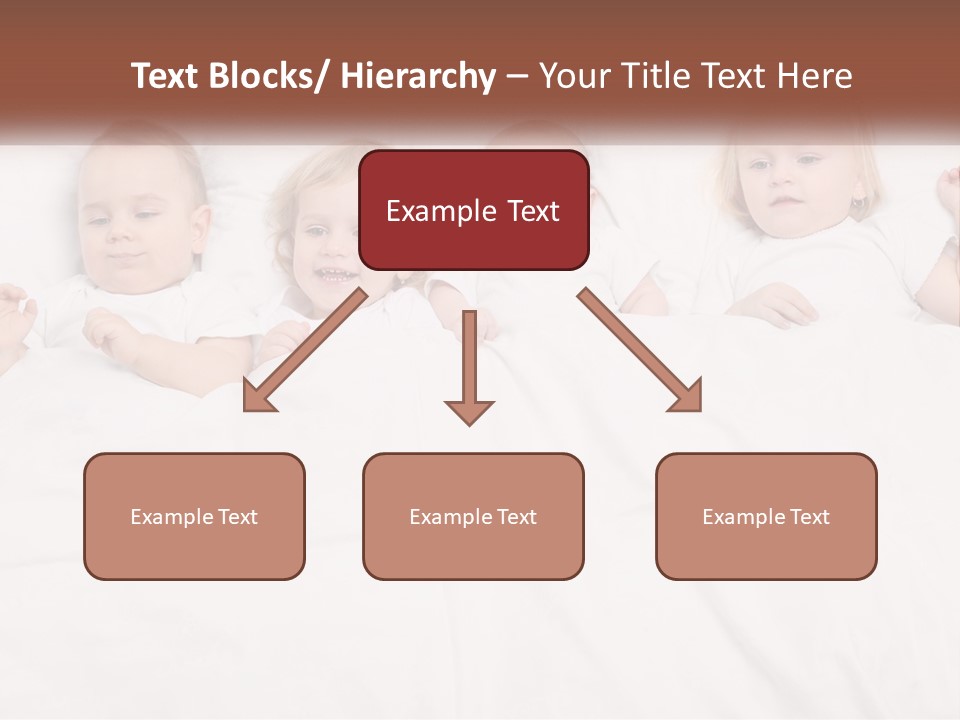 A Group Of Children Laying In Bed With White Sheets PowerPoint Template