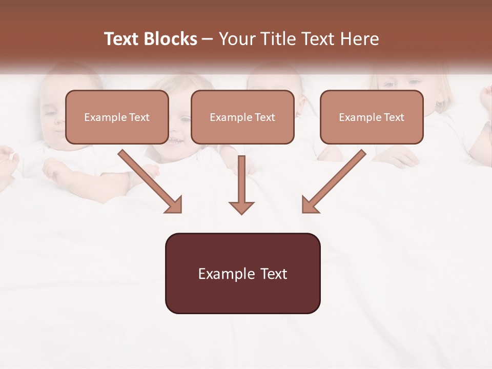 A Group Of Children Laying In Bed With White Sheets PowerPoint Template