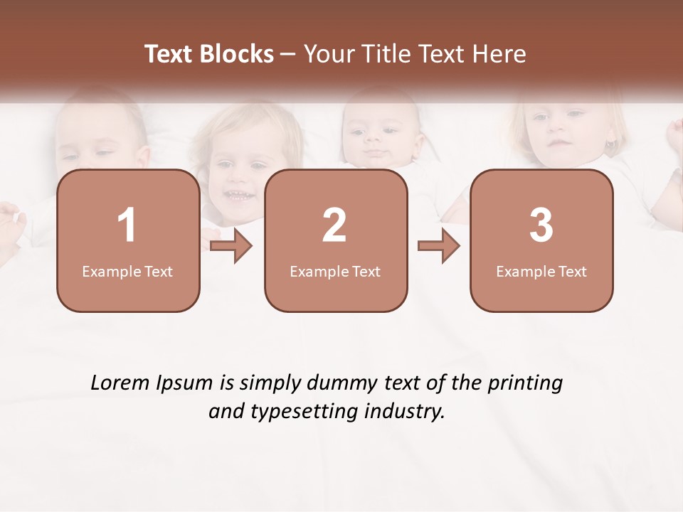 A Group Of Children Laying In Bed With White Sheets PowerPoint Template