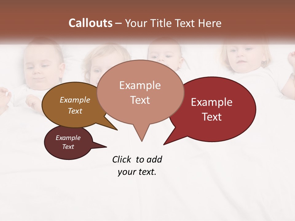 A Group Of Children Laying In Bed With White Sheets PowerPoint Template