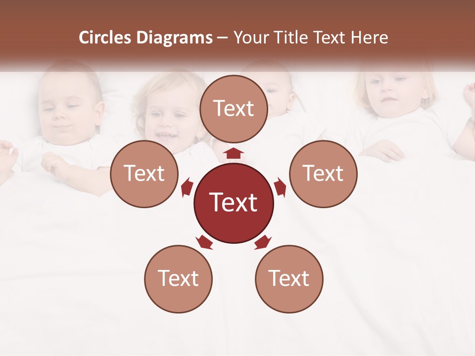 A Group Of Children Laying In Bed With White Sheets PowerPoint Template
