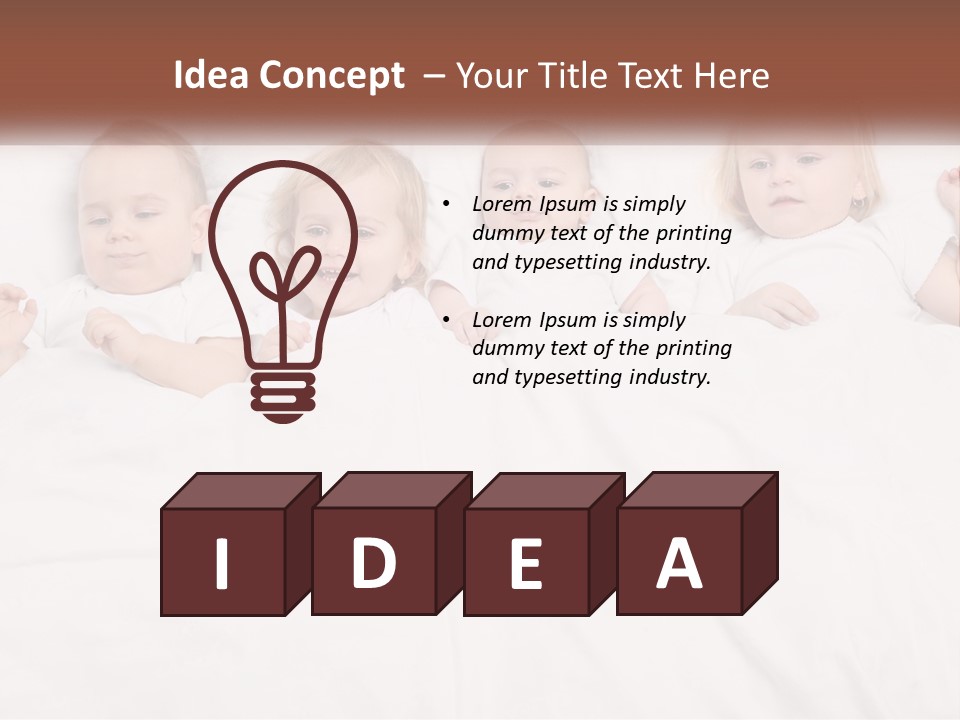 A Group Of Children Laying In Bed With White Sheets PowerPoint Template