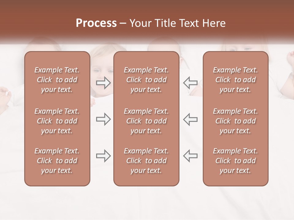 A Group Of Children Laying In Bed With White Sheets PowerPoint Template