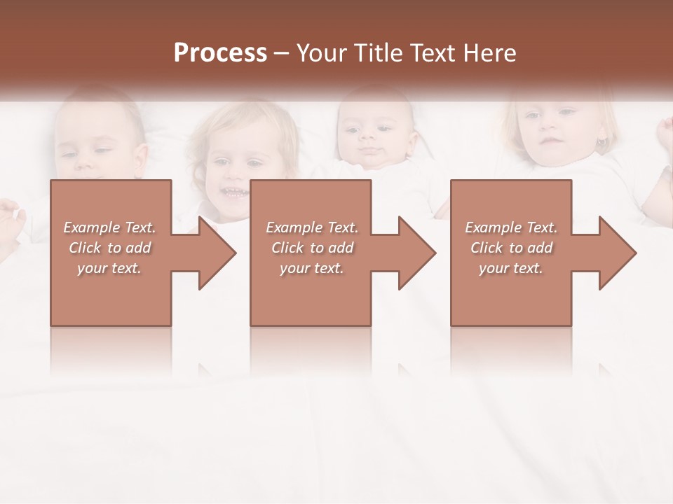 A Group Of Children Laying In Bed With White Sheets PowerPoint Template
