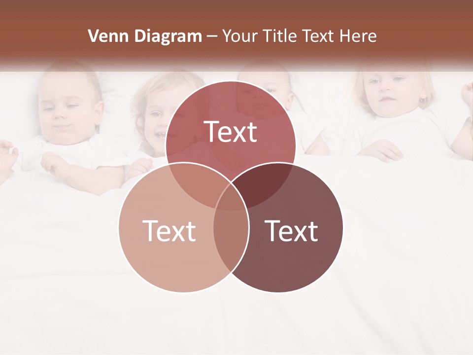 A Group Of Children Laying In Bed With White Sheets PowerPoint Template