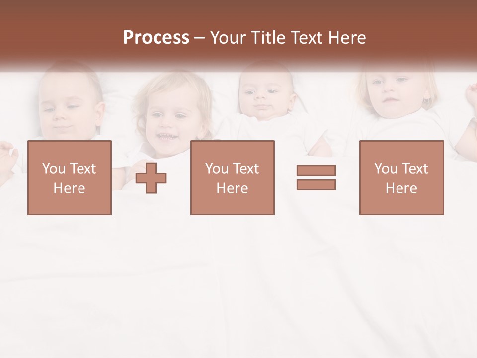 A Group Of Children Laying In Bed With White Sheets PowerPoint Template