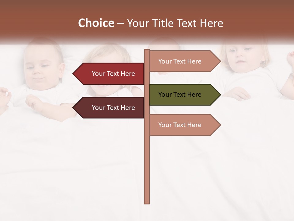 A Group Of Children Laying In Bed With White Sheets PowerPoint Template