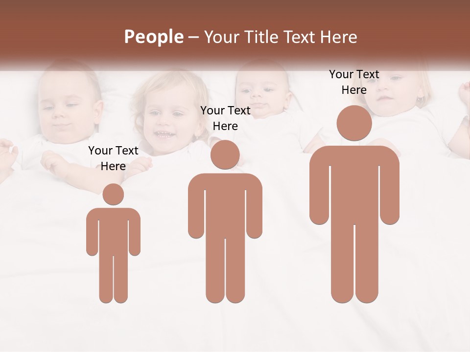 A Group Of Children Laying In Bed With White Sheets PowerPoint Template